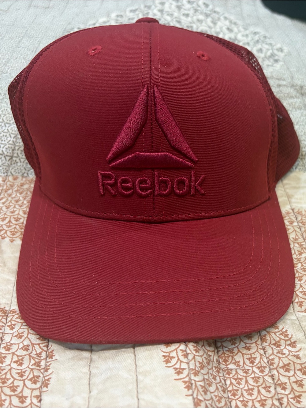 Reebok Burgundy Red Mesh Baseball Cap